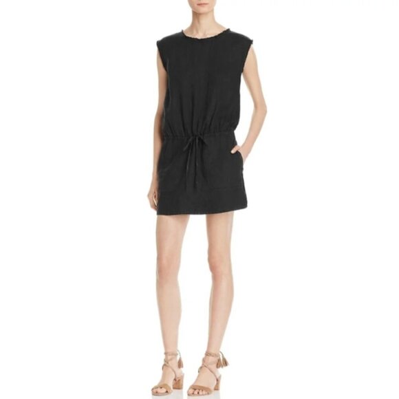 Soft Joie Liana Tie-Waist Linen Dress, Caviar - Picture 1 of 2